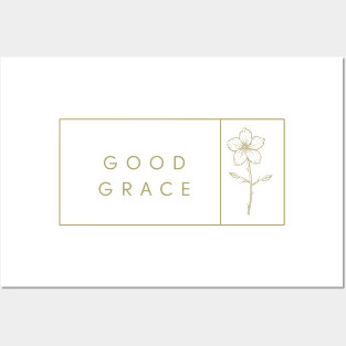 Good Grace - simple floral/flower design Posters and Art